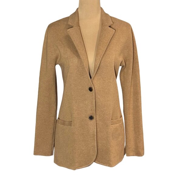 J. Crew Schoolboy Sweater Blazer Camel Sz S Preppy Heritage Minimalist Chic - Picture 2 of 14